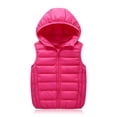 thumbnail image 3 of Boys Girls Hooded Puffer Vest,Kids Winter Down Vest, Sleeveless Zipper Jackets Outerwear, Lightweight Warm for Daily Wear,Hot Pink,170, 3 of 5