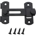 thumbnail image 1 of Pestillo de acero inoxidable negro de 100 x 70 mm para baño, pestillo simple, pestillo para puerta corrediza de granero, 18, 1 of 5
