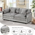 thumbnail image 2 of YWEN 77.95" Chenille Sectional Sofa, Comfy Modular Loveseat Sofa, Modern 2-Seat Couch Deep Seat Sofa Set for Living Room,Grey, 2 of 15