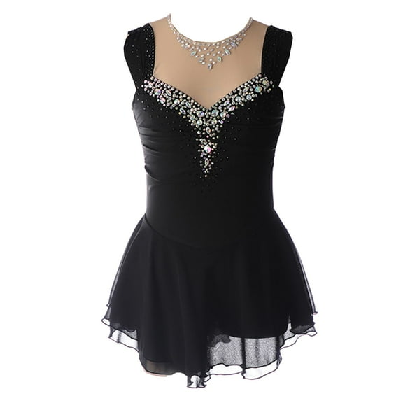 Girls' Figure Skating Dress. Sleeveless, rhinestone. For ballet dance stage performance and competition