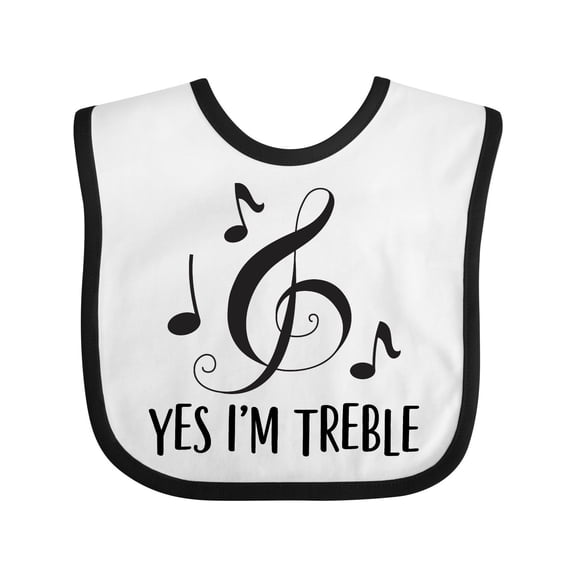 Inktastic Funny Music Yes Im Treble Boys or Girls Baby Bib