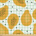 thumbnail image 2 of Ambesonne Summer Orange Fabric by the Yard Upholstery, Papaya and Art, 2 Yards, Pale Orange Black, 2 of 5