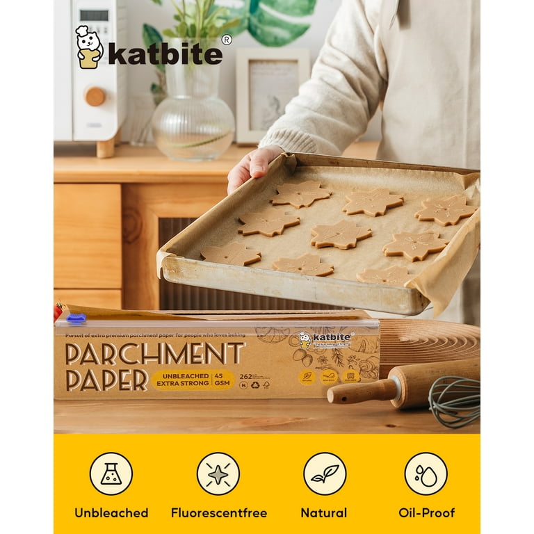  Katbite Parchment Paper, Heavy Duty 12x16 inches Baking Paper,  300 Sheets Oil-proof and Non-stick Parchment Paper Sheets Perfect for Air  Fryer, Grilling, Steaming Cooking Bread Cake and Wrapping Food: Home 