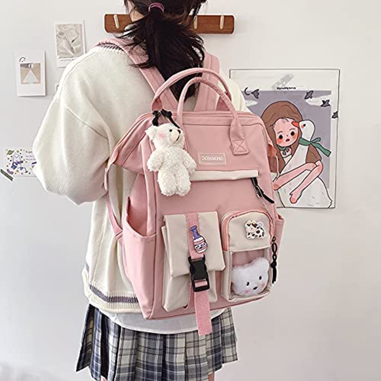 kawaii pink backpack