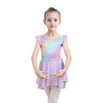 thumbnail image 4 of Yuyuekeji Girls Dance Ballet Leotards,Kids Ruffle Sleeve Tutu Skirted Dress 4-11 T, 4 of 6