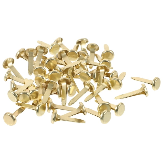 HLONK 50 Pcs Paper Craft Brads Metal Wedding Ceremony Decor Décor Nail Mini Fasteners Scrapbook Crafts Making Child