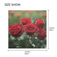 thumbnail image 2 of Red Roses with Water Droplets Women's Fashion Soft Scarf Square Satin Head Scarf Neck Scarf Head Hair Wraps, 2 of 6