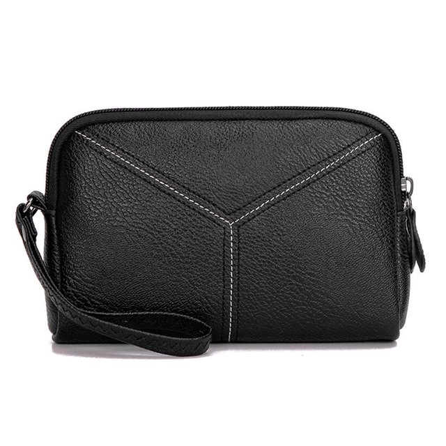 Mini bolso multifunción de cuero PU para mujer, bolso de mano para tarjetas y monedas (negro) Likrtyny Para estrenar