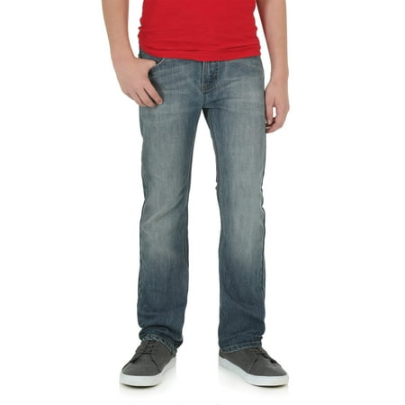 Black Denim Khaki - Wrangler Straight Fit Jean (Little Boys, Big Boys, Husky, & Slim)