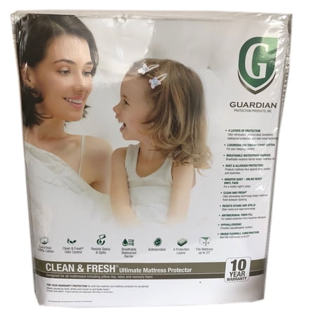Guardian Clean & Fresh Ultimate Protection WaterProof Mattress Pad Twin
