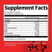 (2 Pack) Antarctic Krill Oil Pill - Astaxanthin Capsule - Omega-3 EPA, DHA - Antioxidant Supplement to Support Eye, Skin, Joint & Immune System Health