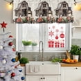 thumbnail image 6 of Easter Bunnies Valances for Windows, Decorative Rod Pocket Window Valance Curtains, Beige Vintage Farmhouse Rabbits Floral Short Curtain Drapes for Kitchen/Living Room, 2 Panels, 60" W x 18" L, 6 of 8