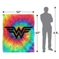 thumbnail image 5 of Wonder Woman Tie Dye Silky Touch Sherpa Back Super Soft Throw Blanket, 5 of 5
