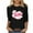 Womens Valentines Shirt-Q250 Black, variant on Mifsaly Valentines Day Shirts Women Bright Letter Print 3/4 Sleeve Tshirt Crewneck Loose Tunic Blouse Girlfriend Gifts Tops Pullover Work Going Out Funny Festival Daily Fashion Outfits S