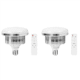 thumbnail image 1 of 2X 85W LED Photographic Lighting Bulbs E27 Base Lamp with Remote Control Dimmable Daylight Bulb for Photo Studio Softbox,2 x bulb 2 x remote control,White, 1 of 7