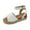 White, variant on Woman Summer Sandals Open Toe Casual Platform Wedge Shoes Casual Canvas Shoes Yellow 38