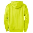thumbnail image 6 of Port & Company Essential Fleece Full Zip Hooded Sweatshirt-L (Safety Green), 6 of 6