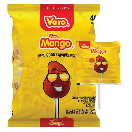 Vero Mango Lollipops, 40 Count