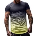 thumbnail image 1 of Camiseta informal de manga corta con cuello redondo y cuello redondo para hombre Pompotops oipoqjl32078, 1 of 8