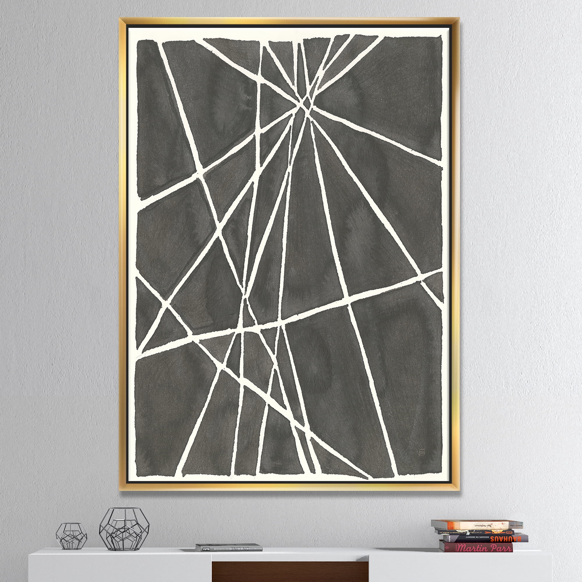 Designart ' Minimalist Graphics II ' Transitional Framed Canvas