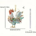thumbnail image 2 of SNGMN Car Hanging Ornament Car Decor Colorful Rooster Shape Acrylic Cute Accessories Rearview Mirror Hanging Backpack Keychain Gift, 2 of 3