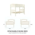 thumbnail image 5 of Better Homes & Gardens Leighton Solid Wood Twin-over-Twin Convertible Bunk Bed, Vanilla, 5 of 18