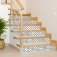 thumbnail image 4 of Mi Alma Floral Gray White Tile Stickers - Removable Vinyl 4x4, 24 pcs, 4 of 11