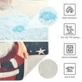 thumbnail image 3 of Yayeee Bath Rug for Bathroom Floor Non Slip Rectangle Fluffy Soft Absorbent Mat, 16"x24", Blue Christmas Santa, 3 of 7
