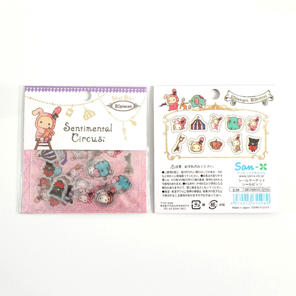 Brand New Creative Cartoon Notebook Stickers 80 Pieces Japanese Department Corner Student Reward Stickers Pvc Materialcolorful Walmart Com Walmart Com