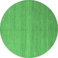 thumbnail image 1 of Ahgly Company Indoor Round Abstract Emerald Green Modern Area Rugs, 7' Round, 1 of 4