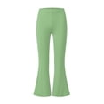 thumbnail image 4 of BXJX Girls Flare Pants, Casual School Stretch Elastic Waist Kids Yoga Pants Green Size 9-10 T, 4 of 8
