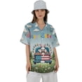 thumbnail image 4 of Happy Easter Poodle American Flag Truck Bunny Ears Hawaiian Shirt Breathable Summer Unisex Merch Poodles Dog Lover Gifts Idea - 03001, 4 of 6