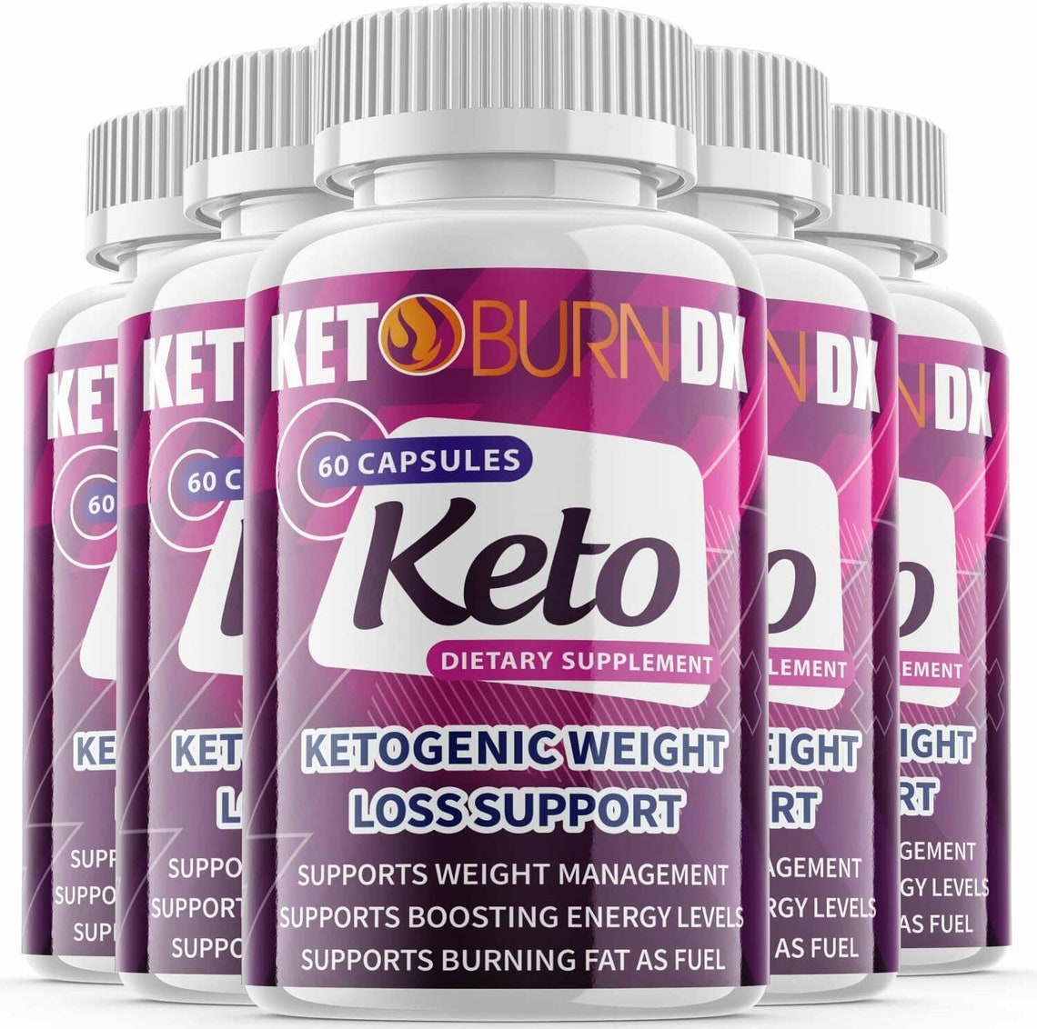 (5 Pack) Keto Burn DX Supplement for Weight Loss Energy & Focus