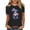 Black(Style 37), variant on Spring Summer Women Cotton Tops, Ladies Short Sleeve Round Neck Casual Independence Day Printed T-Shirt