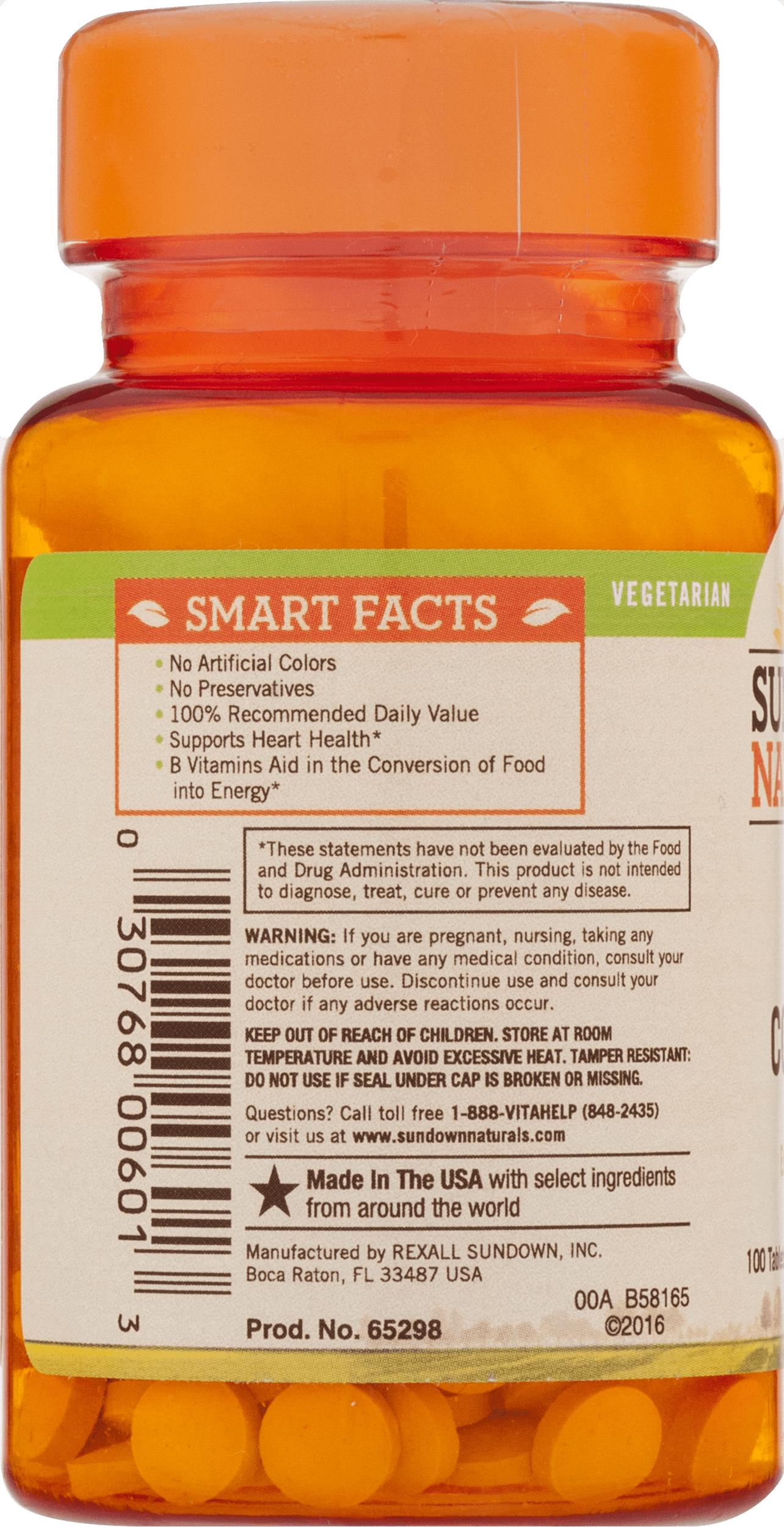 Sundown Naturals B Complex Tablets - 100 CT