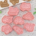 thumbnail image 2 of Cortadores de galletas para vehículos de transporte, cortador de estampado con tema de transporte de 8 piezas para galletas, pasteles, queso y hornear, 2 of 5