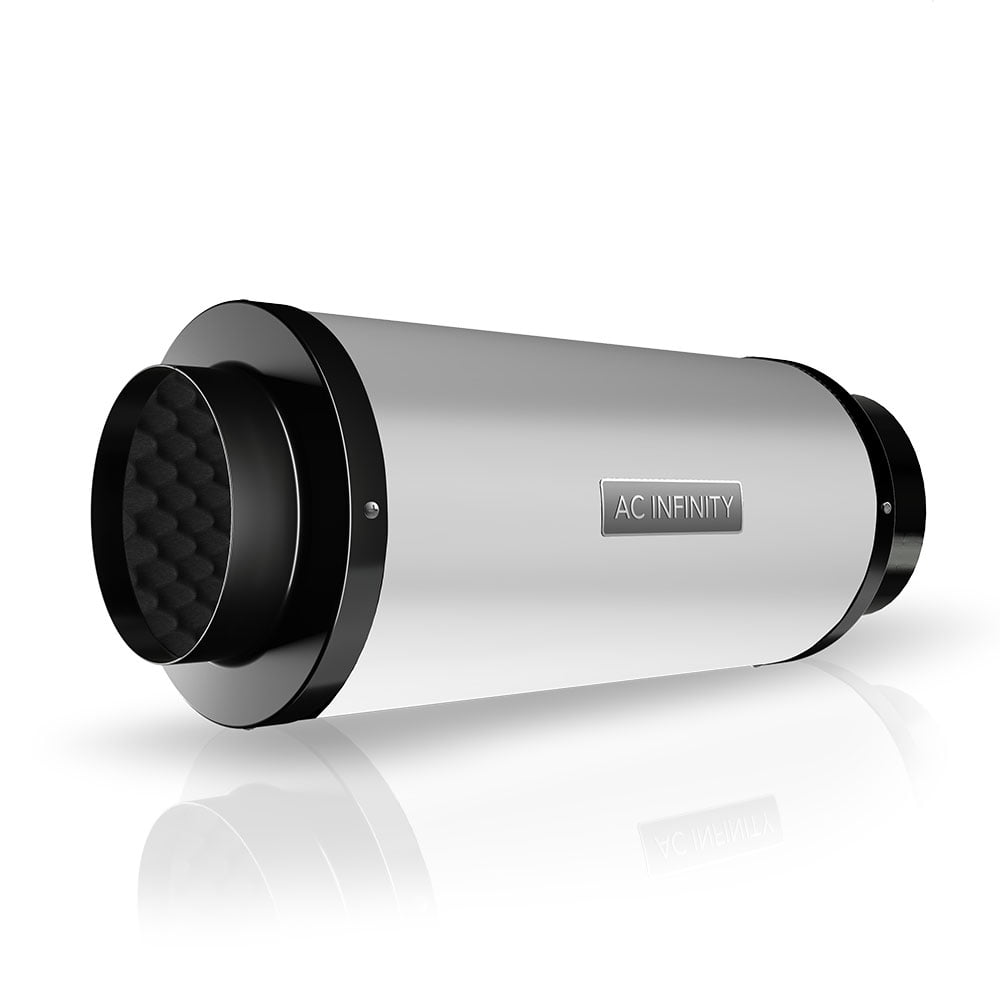 Hydroponics Indoor Grow Inline Duct Extractor Fan Silencer Low Noise 6" 150mm 