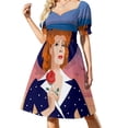 thumbnail image 3 of Vestido Miniver de manga corta, conjuntos de verano para mujer , vestido estilo coreano, vestidos de fiesta, vestido, 3 of 7