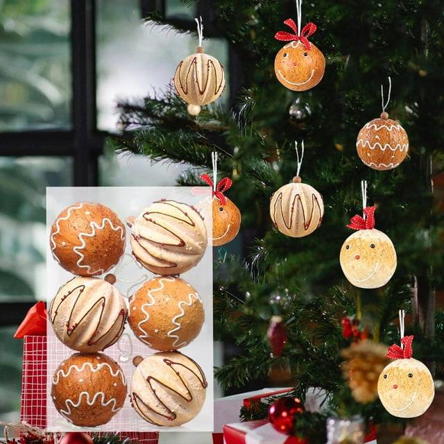 Adornos de Bolas de Navidad Macarena 6 Piezas Estilo A