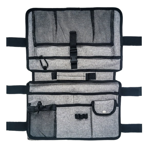 AURARMLET 1Pc Lightweight Polyester Walking Aid Storage Bag Fits Standard and Folding Walkers Grey