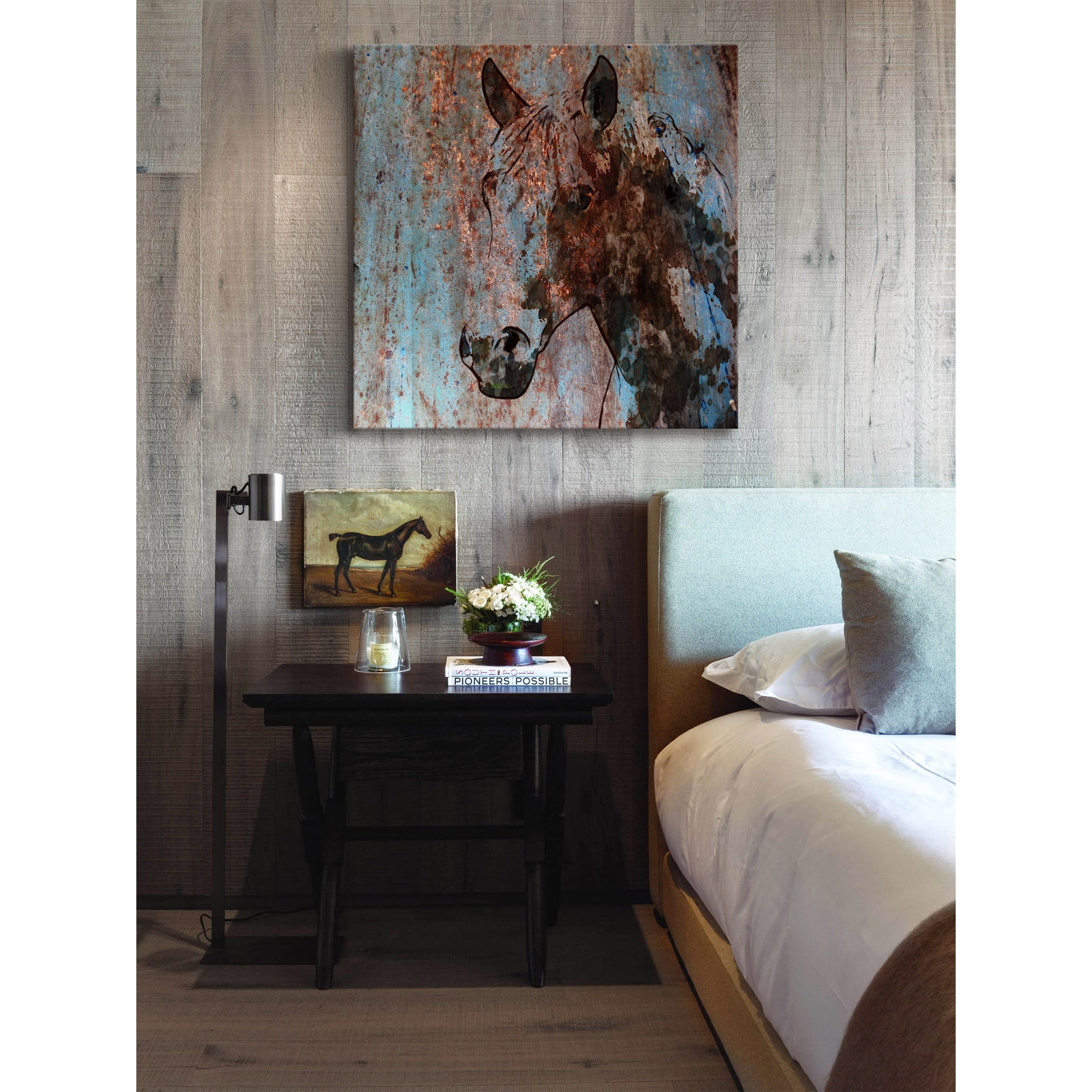 Marmont Hill "Rustic Horse II" by Irena Orlov Painting Print on Wrapped Canvas
