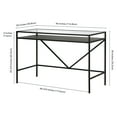 thumbnail image 5 of Evelyn&Zoe Baird Rectangular 46" Wide Desk with Metal Shelf in Blackened Bronze, 5 of 7