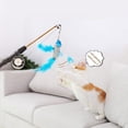 thumbnail image 3 of Pets Cat Stick Toy Telescopic Fish-shaped elescopic Fishing Rod Feather Funny Stick Toy Random Color Style, 3 of 10