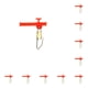 thumbnail image 3 of Sonducket Paquete de 10 broches giratorios de pescado clip de liberación fuerte divisor de gancho giratorio ABS / pequeños accesorios al aire Rojo/L 10piezas, 3 of 6