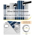 thumbnail image 6 of Lake Blue Stripes Blackout Curtains 84 Inches Long for Bedroom, Minimalist Abstract Vertical Lines Thermal Insulated Room Darkening Black Out Window Curtain Panels Grommet Drapes for Living Room, 6 of 8