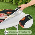 thumbnail image 5 of Round Fitted Tablecloth with Elastic Edges Fits 45"-52" Round Tables Pioneer Colorful Floral Waterproof Table Cover Washable Indoor and Outdoor for Party Kitchen Dinner Banquet Patio Picnic, 5 of 7