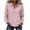☃112-Pink, variant on Xuyuer Womens Striped Button Down Blouse Dress Casual Long Sleeve Shirt Trendy V Neck Lapel Office Work Tops