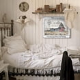 thumbnail image 5 of Rustic American Barn Canvas Wall Art Farmhouse Windmill Flag Pictures Wall Decor Vintage Barn Print Painting for Farm Room Living Room Home Decoration Framed 12X16 Inch, 5 of 6