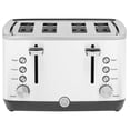 thumbnail image 1 of Toaster GE 4 Slice 1500W Wide Slots 7 Shades White, 1 of 8