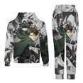 thumbnail image 6 of Attack On Titan Kids' Hoodie And Pants Set Hooded Sweatshirt Outfit Soft Sweatpants & Pullover Set 140CM, 6 of 8